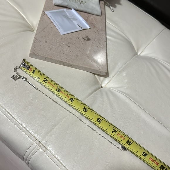 NWT-Kendra Scott “Elisa” Pendant Necklace- Silver Rhodium-Anthracite Gray Stone - Picture 12 of 17